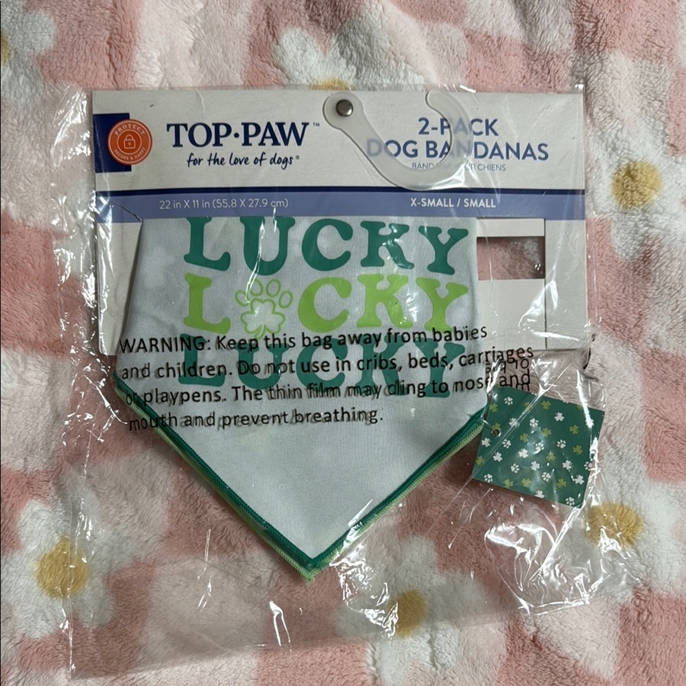 * Host pick** Top Paw Green Dog Bandanas - 2 Pack